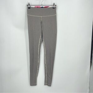 LULULEMON Wunder Under Pant Pine Stripe Inkwell Mojave Tan Size 4